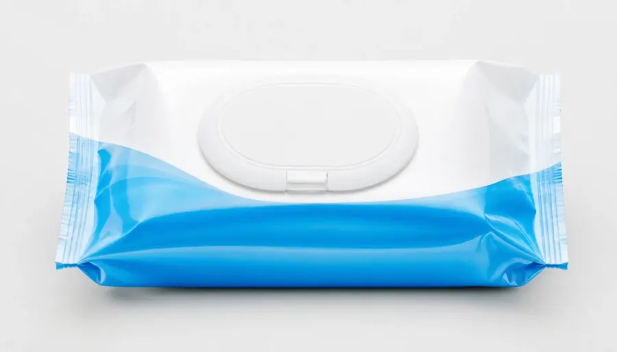 Paquete flexible de toallitas húmedas con tapa resellable