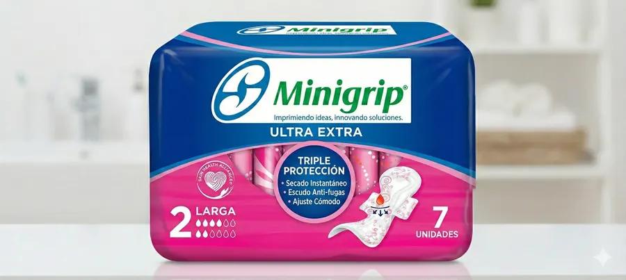 Paquete de toallas femeninas ultra extra de siete unidades